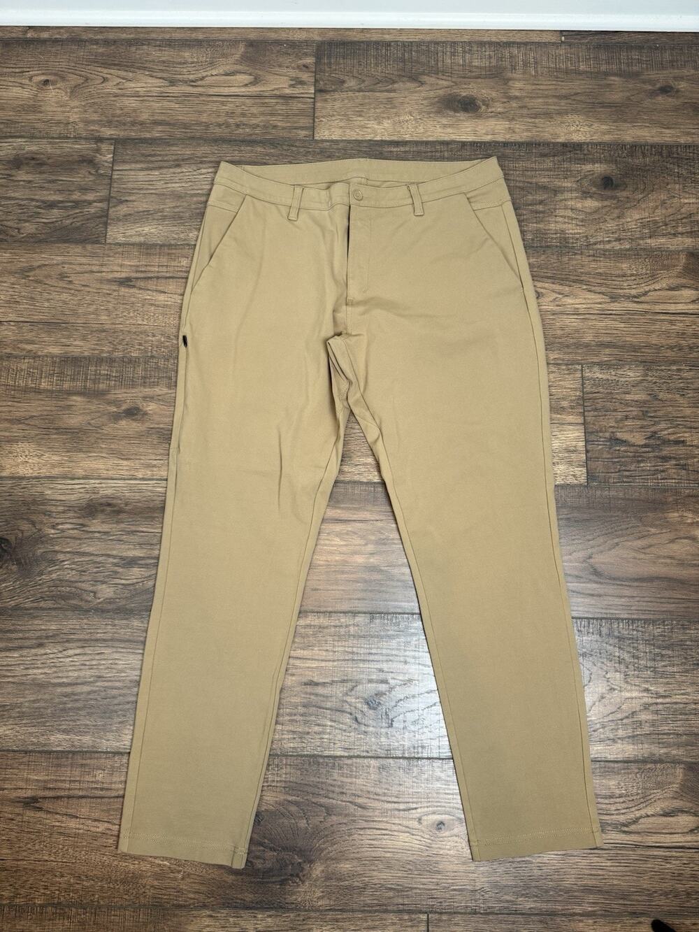 BYLT Premium Basics Everyday Pant 2.0 Slim Fit Men's Size 38 Tan Stretch Pants